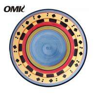 จานอาหารค่ำเซรามิก8.5นิ้ว OMK อเมริกัน