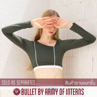 BULLET BY ARMY OF INTERNS เสื้อว่ายน้ำ ขายแยกชิ้น แขนยาว รุ่น Primary drape sleeve top / สี