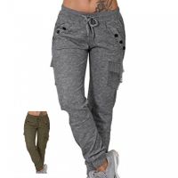 【CW】 Pants Multicolor Stretch Lacing Drawstring Waist Bottoms Trousers Tracksuit Dropshipping