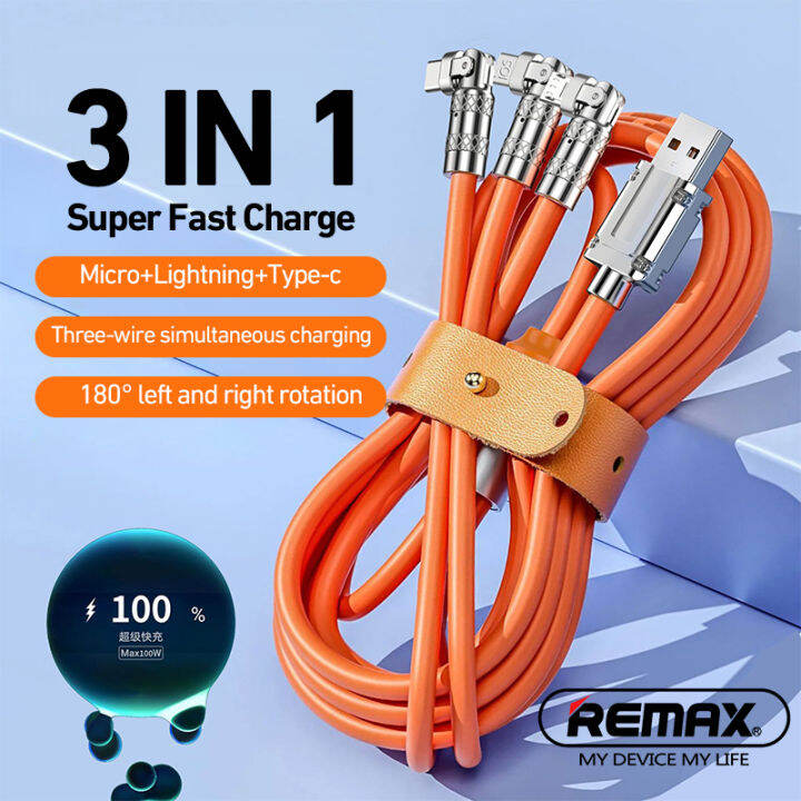 3IN1 Charging Cable 120W Super Fast Charger USB Protecetion Micro Type