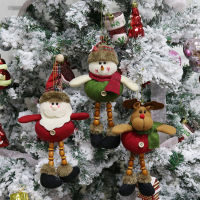 【ZNBY】Christmas Decorations Old Man Snowman Elk Christmas Gift Small Pendant Plush Doll Christmas Tree Pendant