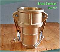 Brass Camlock Part C , Size 3 - 6 inch ข้อต่อสวมเร็ว ทองเหลือง