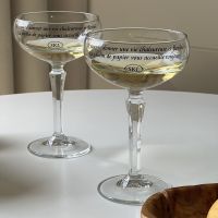 Korean Creative Wide Mouth Champagne Glass Martini Goblet Household Dessert Cup Creative Cocktail Cups Bar Wine Glasses