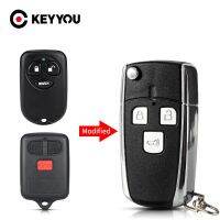 KEYYOU สำหรับ BYD F3 F3R สำหรับ Toyota Corolla Vios กุญแจรถ2003-2007 3ปุ่มปรับเปลี่ยนกุญแจรีโมตเคสกันกระแทก