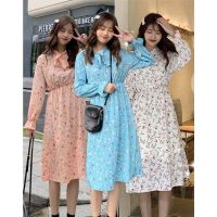 COD ✳✚✚ The Outline Shop27dgsd6gfd Womens Elegant Muslimah Floral Dot Korean Long Sleeve Print Dress