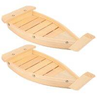 2X 42X17X7.5Cm Japanese Cuisine Sushi Boats Sushi Tools Wood Handmade Simple Ship Sashimi Assorted Cold Dishes Bar