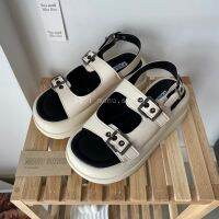 โค้ด 30DD915 ลดเพิ่ม 30% [พร้อมส่ง] Seaside Beach Sandals รองเท้าหนังรัดส้น พื้นสูง 5.5 ซม.