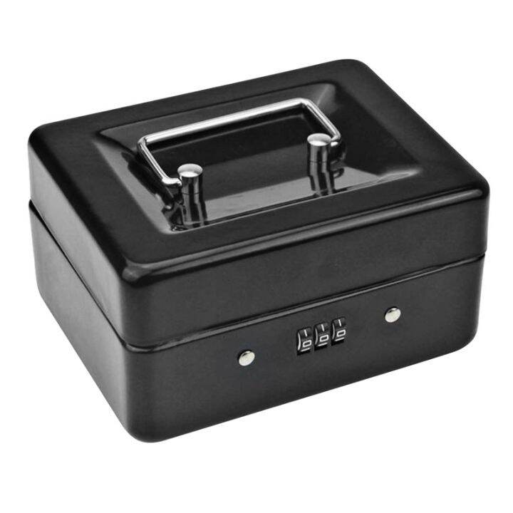 Durable Metal Coin Box with Locking Storage Tray Small Coin Box with