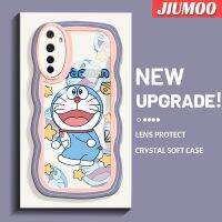 เคส JIUMOO สำหรับ Realme 6 6S Narzo เคสลายการ์ตูนโดราเอมอนสีสันสดใสดีไซน์ใหม่ขอบเป็นคลื่นเคสนิ่มใส่โทรศัพท์เคสใสเลนส์กล้องถ่ายรูปเคสโปร่งใสป้องกันการกระแทก