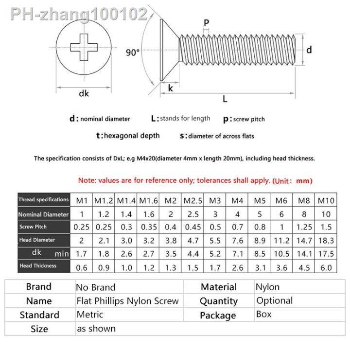 240pc-m2-m3-m4-nylon-countersunk-head-phillips-screw-bolts-hex-nuts-set-small-size-plastic-screws-assortment-kit-length-6mm-12mm