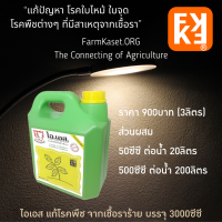 ยากำจัดเชื้อรา ยาแก้เชื้อรา FK ไอเอส มี 3 ขนาด ให้เลือก สารอินทรีย์ ใช้ได้กับทุกพืช - สีเหลือง