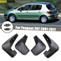 รถ Mud Flaps สำหรับ Peugeot 307 3dr &amp; 5dr Hatchback Hatch 4ประตูซีดาน2001-2011 Mudflaps Splash Guards Mud Flap Mudguard Fender