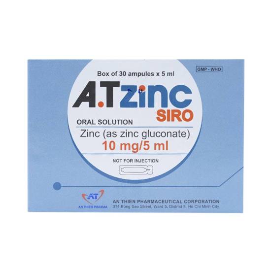 Dung dịch uống bổ sung kẽm a.t zinc 5ml hộp 30 ống - ảnh sản phẩm 2