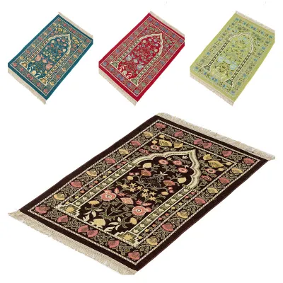 Islamic Muslim Prayer Mat Soft Thick Prayer Rug Car Tapis De Priere Islam Praying Mat Tassel Decor Worship blanket Sajadah