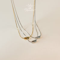 She with Cheewa | silver925 | prisma necklace สร้อยคอเงินแท้ มินิมอล ร้อยจี้ทรงสามเหลี่ยม