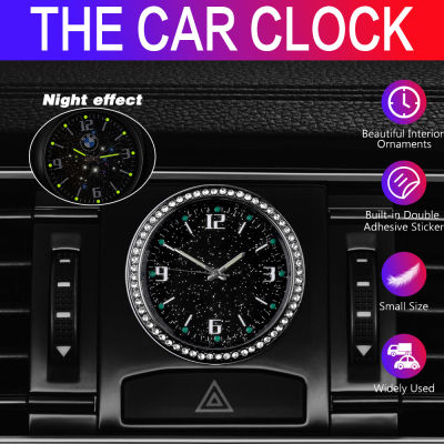 Luminous Auto Gauge นาฬิกา Mini Car Air Vent นาฬิกาควอตซ์กันน้ำพร้อมคลิป Air Outlet นาฬิกานาฬิกาสำหรับจัดแต่งทรงผมรถ Accessories