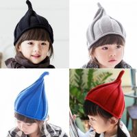 Candy Color Baby Hat Cute Autumn Winter Pointy Wool Hats For Kids Boys Girls Knitted Warm Soft Beanie Cap Bowl Fork Spoon Sets