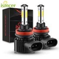 iSincer 2pcs 60W 12000LM 4-Sides Car Haedlight H7 H8 H9 H11 LED 9005 9006 6500K Auto Fog Light 12V LED Bulb