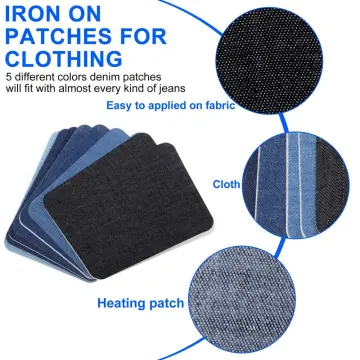 5/10Pcs Iron On Denim Patches Thermal Sticky Jeans Pants Bag Repair DIY  Sewing