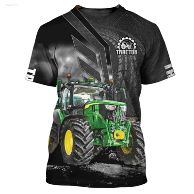 New casual mens short sleeved loose fitting T-shirt 3D printed fashionable street clothing summer mens farm work brand new T-shirt