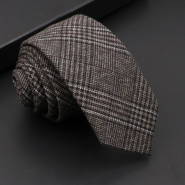 mens-classic-cotton-ties-high-quality-handmade-skinny-6cm-neck-tie-plaid-solid-color-striped-narrow-business-shirt-accessories