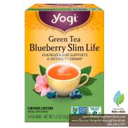 Trà Hữu Cơ Yogi Green Tea Blueberry Slim Life, Giúp Giữ Dáng Thon Gọn