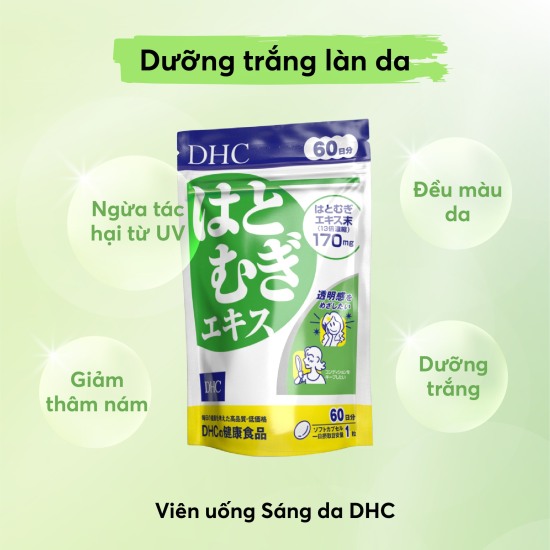 Combo viên uống trắng da mờ thâm giảm nám dhc vitamin c + dhc trắng da 60 - ảnh sản phẩm 6