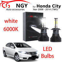 สำหรับ Honda City TMO 2008-2012 (ไฟหน้า)-หลอดไฟหน้า LED 12-24V 6000K สีขาว (1คู่)