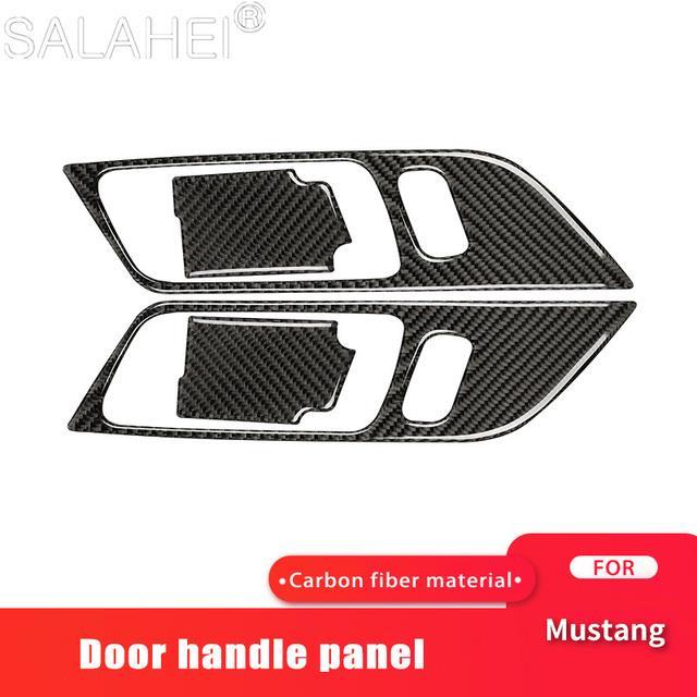 carbon-fiber-car-interior-door-puller-panel-inner-door-bowl-special-decoration-sticker-for-ford-mustang-auto-styling-accessories