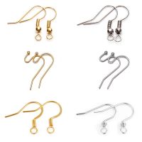 10-100 buah anting baja tahan karat kait untuk perhiasan membuat hipoalergenik wanita menjuntai anting silang gesper fitting Diy menemukan