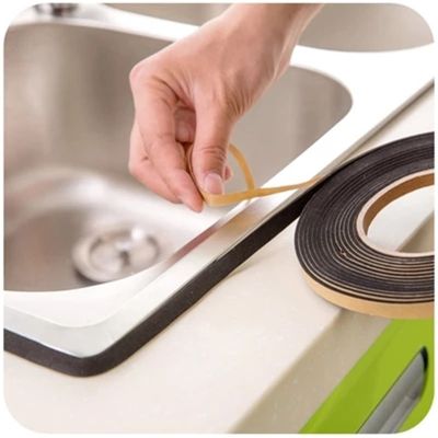 2m Kitchen Gas Stove Gap Sealing Adhesive Tape Slit Tape Anti Flouring Dust Proof Waterproof Sink Stove Crack Strip Gap Sealing Adhesives  Tape