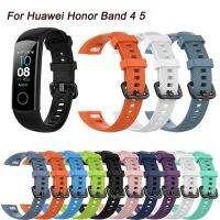 ❒✇✣ สายรัดข้อมือซิลิโคนสมาร์ทสร้อยข้อมือกีฬาสำหรับ Huawei Honor Band 4 5 อุปกรณ์เสริมสร้อยข้อมือสมาร์ทสำหรับ Huawei Honor Glory 5