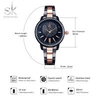 Shengke Rose Gold Watch Women Quartz Watches Ladies Top nd Crystal Luxury Female Wrist Watch SK Girl Clock Relogio Femininohot