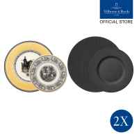 [SET] Villeroy &amp; Boch - Audun Ferme, Chasse &amp; Manufacture Rock (bread &amp; butter plate, flat plate 27cm, gourmet plate, salad plate 22cm) x2 ชุดจานชามพอร์ซเลน Mix&amp;Match