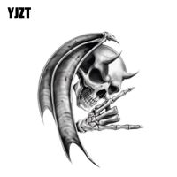 【CC】 YJZT 11CMx14CM Death Motorcycle Helmet  Car Sticker Windows Reflective Decal 6-0150