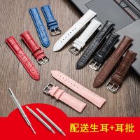 Genuine leather watch strap men and women watch chain accessories waterproof soft pin buckle original Tissot dw Casio King