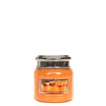 Village Candle Mulled Cider Large Glass Apothecary Jar Scented Candle,  21.25 oz, Red