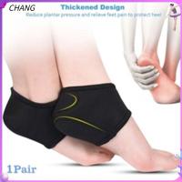 CHANG 1 Pair ดูแลสุขภาพ เม็ดมีดสำหรับดูแลเท้า ป้องกันการแตกร้าว Achilles Tendonitis แคลลัส แผ่นรองพื้นบรรเทาอาการปวด ถุงเท้าส้น ถุงเท้า Plantar Fasciitis