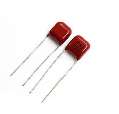 100PCS 100V 105J 1UF 105 P=5MM CBB capacitors
