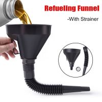 hot ☃◇❣  Car Refueling Funnel with Strainer Bendable Filter Funnels Motorcycle Truck Gasoline Fueling Tools