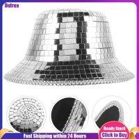 Dulrua หมวก Cowgirl Mirror Bucket Hat Disco Party Hat Halloween เครื่องแต่งกายอุปกรณ์เสริมสำหรับผู้หญิง