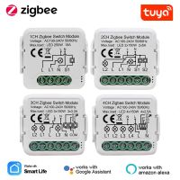 Tuya Smart Zigbee Light Switch Module 1/2/3/4 Gang Automation DIY Breaker 2 Ways Control Work with Alexa Google Home