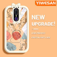 YIWESAN เคสสำหรับ OPPO F11 A9X เคส2019แฟชั่นแบรนด์ที่สวยงามศิลปะภาพวาดลวดลายสุดสร้างสรรค์ขอบนุ่มโปร่งใสเคสกันกระแทกเคสซิลิโคนเนื้อนิ่มทนทานต่อการตกหล่น