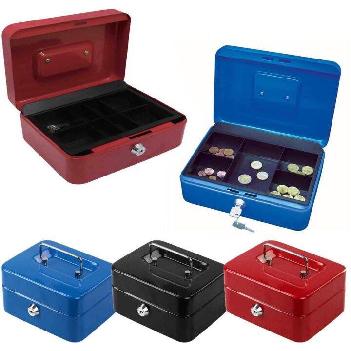 KOTAK WANG RUNCIT MINI PETTY CASH BOX 8" KEY LOCKBLE METAL BOX Lazada