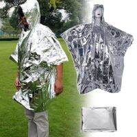 Multi-functional Foil Poncho Raincoat Waterproof Outdoor Survive Rescue Blanket