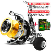 Fishing Reel 15Kg Max Drag All Metal Spool Spinning Reel 17+1 Bearings Water Resistant 5.0:1 Gear Ratio Spinning Fishing Reel