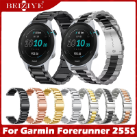 For Garmin forerunner 255S สาย นาฬิกา สมาร์ทวอทช์ สายนาฬิกา วัสดุ สแตนเลสสตีล Garmin สาย สายนาฬิกาข้อมือสำหรับ Wristbands Accessories