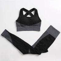 Yoga Set Workout gym clothing fitness for Womens tracksuit outfit leggings Sport bras top Long sleeve Women Sportswear Suit