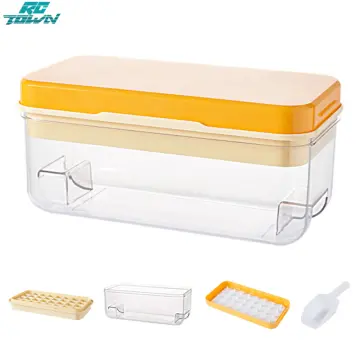 Ice Cube Tray with Lid and Bin for Freezer, Easy Release 55 Nugget