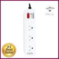 รางปลั๊กไฟ 3 ช่อง 1 สวิตซ์ DATA AP3159 5 ม. สีเทาPOWER STRIP DATA AP3159 3-OUTLET 1-SWITCH 5M GREY **มีบริการชำระเงินปลายทาง**